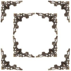 48개의 솔리드 퓨어 구리 박스 코너 프로텍터, 레트로 테이블 엣지 커버, 캐비닛 가구 장식 세이프티, 데스크톱 주얼리 프로텍터(브론즈)