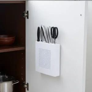 [골드스마일]부착식 칼꽂이 싱크대 수납함