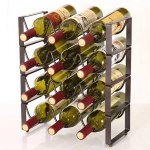 [골드스마일]엔틱 물결 와인랙(3열 4단)조립식 스틸 와인거치대