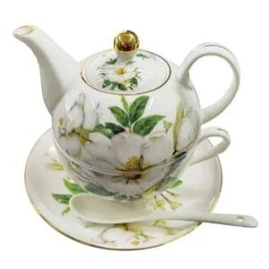 [골드스마일]도자기 차주전자 전통 찻잔 티포트 다기 티스푼 포함