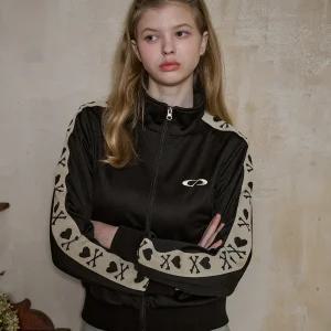 본 테이프 크롭 트랙탑 블랙