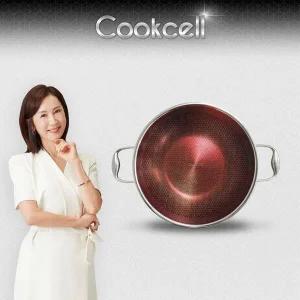 [NS홈쇼핑]전인화의 블랙큐브 쿡셀 세라믹 더블 블랙큐브 레드파티웍 28cm..