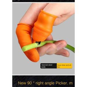 실리콘손가락골무 커터 분리기 손가락 수확 칼 보호 손가락 끝 고무 커버, 야채 따기 장치, 가정 원예 도구, 1