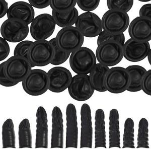 실리콘손가락골무 100 Pcs 전자 실험실을위한 정전기 방지 손가락 침대 보호 커버 케어 일회용 라텍스 고무 장갑 터프웨어