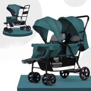 쌍둥이 2인용 유모카 더블 앞뒤 연년생 트윈 유모차