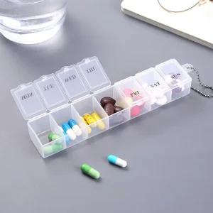 알약케이스 화이트(투명) 요일 알약통 알약보관함 휴대용