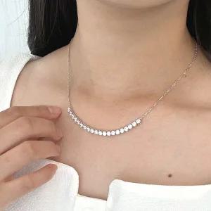 [샤밍주얼리]랩 다이아 목걸이 3.5미리 1부 후반 하프 테니스 결혼 기념일 레이어드 여자 친구 생일