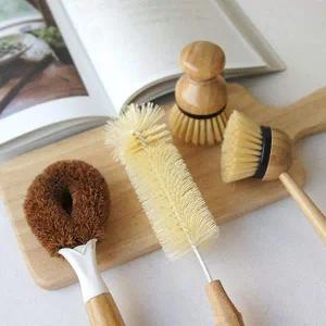 [골드스마일]우드핸들 손잡이 병솔 1P 젖병솔 물병 세척 브러쉬 이유식수세미