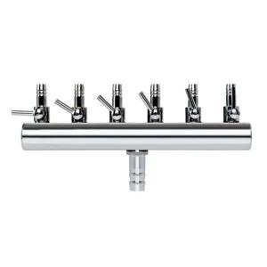 브로와 6구 에어 분배기 분지 조절 스톤 콩돌 수족관펌프 포기 분사 분배 포발생기 어항