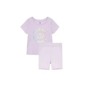 [갭키즈][토들러 여아 2-5세] 프론트 그래픽 이지 티셔츠 & 바이크 쇼츠 5223226562069