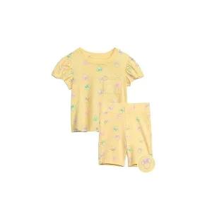 [갭키즈][토들러 여아 2-5세] 미니 패턴 포켓 티셔츠 & 바이크 쇼츠 5223226591021