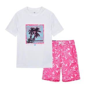 [갭키즈]조카선물 [키즈 남아 6-14세] 그래픽 래쉬가드 상의 &스윔쇼츠 세트 5211261022064