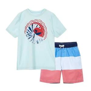 [갭키즈]조카선물 [키즈 남아 6-14세] 컬러풀 래쉬가드 상의 & 스윔 쇼츠 세트 5211261011064