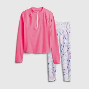 [갭키즈]조카선물 [키즈 여아 6-14세] 그라데이션 집업 래쉬가드 세트 5211160511064