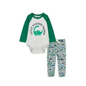 [갭키즈][베이비 남아 0-24개월] 프린티드 래글런 바디수트 & 팬츠 5232434001081