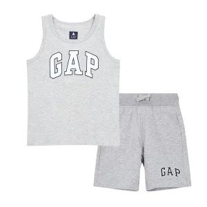[갭키즈]조카선물 [토들러 남아 2-5세] 로고 프린트 슬리브리스 탑&쇼츠 세트 5221234062081