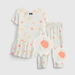 [갭키즈]조카 선물 [토들러여아 18개월-5세]패턴 숏 슬리브 티셔츠&래깅스 세트 5221234521001