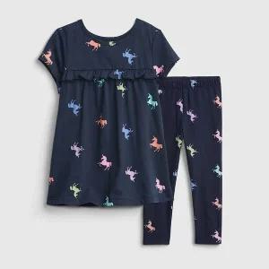 [갭키즈]조카 선물 [토들러 여아 2-5세] 유니콘 패턴 튜닉 티셔츠 세트 5221134614051