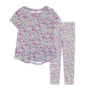 [갭키즈]조카 선물 [토들러 여아 2-5세]플라워 패턴 숏슬리브 티셔츠 세트 5221134641000