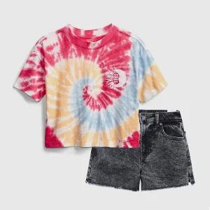 [갭키즈]조카 선물 [TEEN 여아8-18세] 그래픽 타이다이 티셔츠 세트 5211132681053