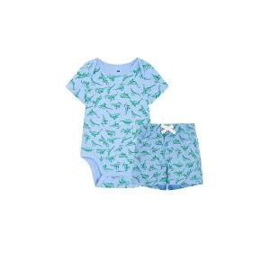 [갭키즈][베이비 남아 0-24개월] 패턴드 숏 슬리브 바디수트 & 쇼츠 5233134072051