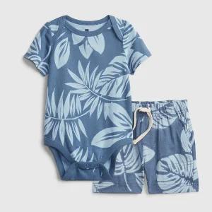 [갭키즈]백일/돌 선물 [베이비 남아6-24개월] 패턴드 숏 슬리브 바디수트 세트 5231243052051