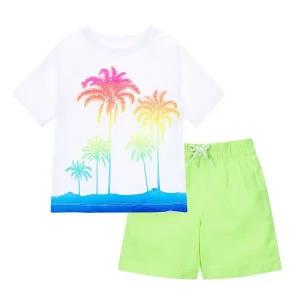 [갭키즈]조카선물 [토들러 남아3-5세] 팜트리 그래픽 래쉬가드 & 스윔 쇼츠 세트 5221261011021
