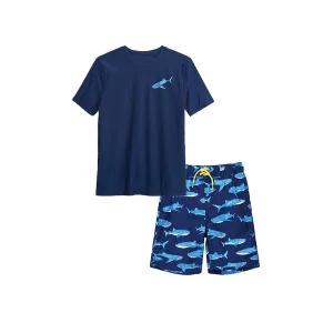 [갭키즈] 22년 SPRING [키즈 남아 6-14세] 샤크 그래픽 숏 래쉬가드 세트 5212161011057