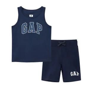 [갭키즈]조카선물 [토들러 남아 2-5세] 로고 그래픽 탱크탑 & 밴딩쇼츠 세트 5221234061051