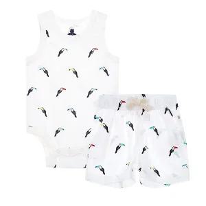 [갭키즈] 20년 SUMMER [베이비 남아 0-24개월] 버드 그래픽 바디수트 세트 5230243091001