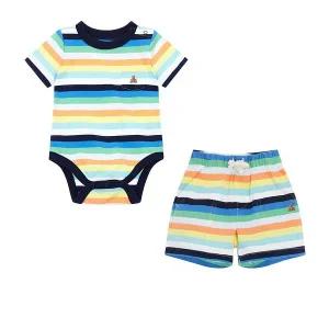 [갭키즈] 20년 SPRING [베이비 남아 0-24개월]스트라이프 반팔 바디수트 세트 5230143051099