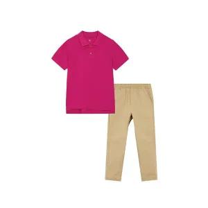 [갭키즈][키즈 남아 6-14세] 숏 슬리브 피케 폴로 셔츠 & 팬츠 5213125062064