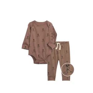 [갭키즈][베이비 남아 0-24개월] 미키마우스 패턴 바디수트 & 조거 팬츠 5232334011071