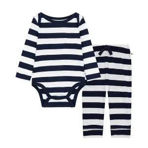 [갭키즈] 21년 FALL [베이비 남아 6-24개월] 스트라이프 원포켓바디수트세트 5231343101051