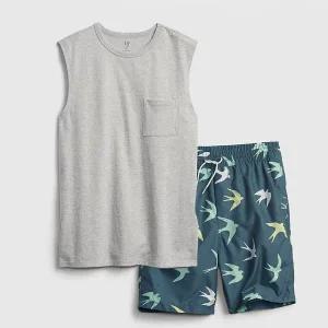 [갭키즈]조카선물 [TEEN 남아8-18세] 원 포켓 솔리드 탱크탑&쇼츠 세트 5211231091057