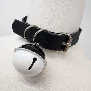 [골드스마일]방울 가죽 초커 코스튬 파티 악세서리 여성목걸이