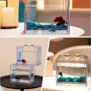 [골드스마일]소형 미니어항 수경식물 블럭 스톤 실내 인테리어 소품