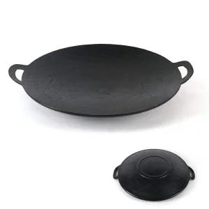 [골드스마일]업소용 무쇠 구이팬 그리들 44cm 곱창 솥뚜겅불판 전