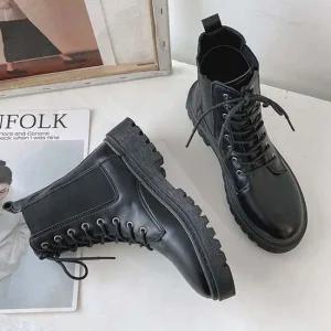 미들워커 걸크러쉬 플랫워커 밴딩 첼시 레이스업워커