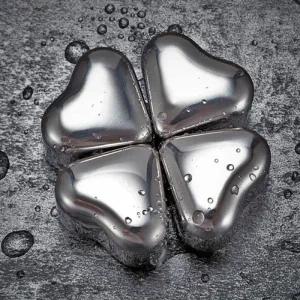 안 녹는 얼음 아이스큐브 4p(하트) 녹지않는 스텐얼음