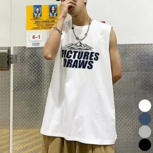 레이어드티셔츠 티셔츠 여름 여름티셔츠 남성민소매티셔츠 오버핏티셔츠 민소매