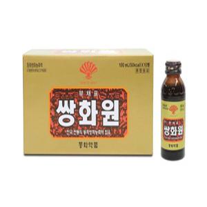 부채표 쌍화원 100ml x 100병(황사마스크 랜덤 케이스포함) 쌍화 음료 안전포장/생강쌍화