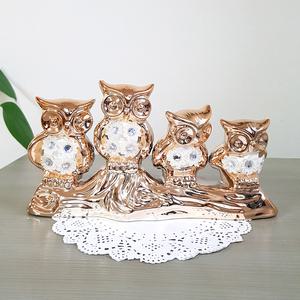 골드큐빅 부엉이소품/금장 부엉이장식품/부와행운의상징 부엉이소품/인테리어소품/장식소품