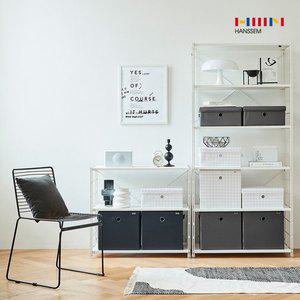 [한샘] 2P 샘 폴리 수납바스켓 (중) 정리 수납함