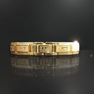 게르마늄 고기능성 건강팔찌 노블레스 럭셔리 골드 남성용