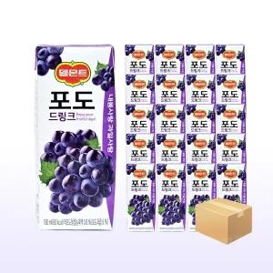 델몬트 포도 드링크 190ml x 24팩(1박스) 음료수 과즙 주스