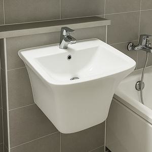 케이앤씨 KL-400 1홀 반다리 세면기 세면대 설치 교체 시공 철거 시공