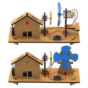 과학실험키트-DIY 나무 친환경 풍력발전기 원리와 선풍기 만들기