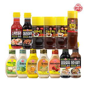 오뚜기 돈까스 스테이크 허니머스타드 스위트칠리소스 코울슬로 삼겹살양파절임소스 드레싱 모음