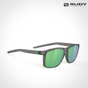 루디 오버랩 크리스탈 애쉬 / 그린 미러+편광 SP776133-0000 스포츠 고글 패션 선글라스